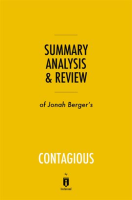 Summary, Analysis & Review of Jonah Berger's Contagious